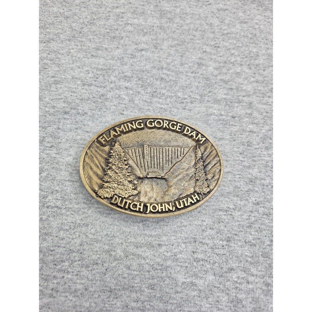 Vintage Flaming Gorge Dam Dutch John Utah Commemorative Belt Buckle Souvenir